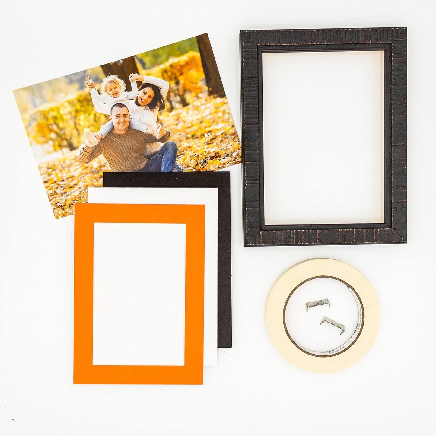 Pack of TEN 8.5x11 Mats Bevel Cut for 7x9 Photos - Acid Free Orange Precut Matboards For Pictures, Photos, Framing - 4-ply Thickness