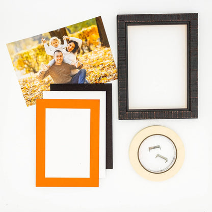 Pack of TEN 8.5x11 Mats Bevel Cut for 7x9 Photos - Acid Free Orange Precut Matboards For Pictures, Photos, Framing - 4-ply Thickness