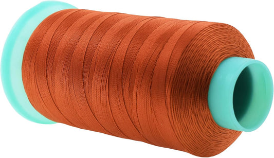 Mandala Crafts Bonded Nylon Thread Burnt Orange Heavy Duty Sewing Threads - 1100 YDs Size 92 280D T90 Tex 90 Thread for Leather Jeans Weaving Outdoor Marine Upholstery Threads