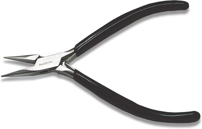 The Beadsmith Chain Nose Pliers – Extra Fine Tips – 4.5 inches (114mm) – PVC Grip Handle with Double Leaf Springs – Jewelry Making Tool for Creating Bracelets, Earrings and Necklaces - Crafty Corner