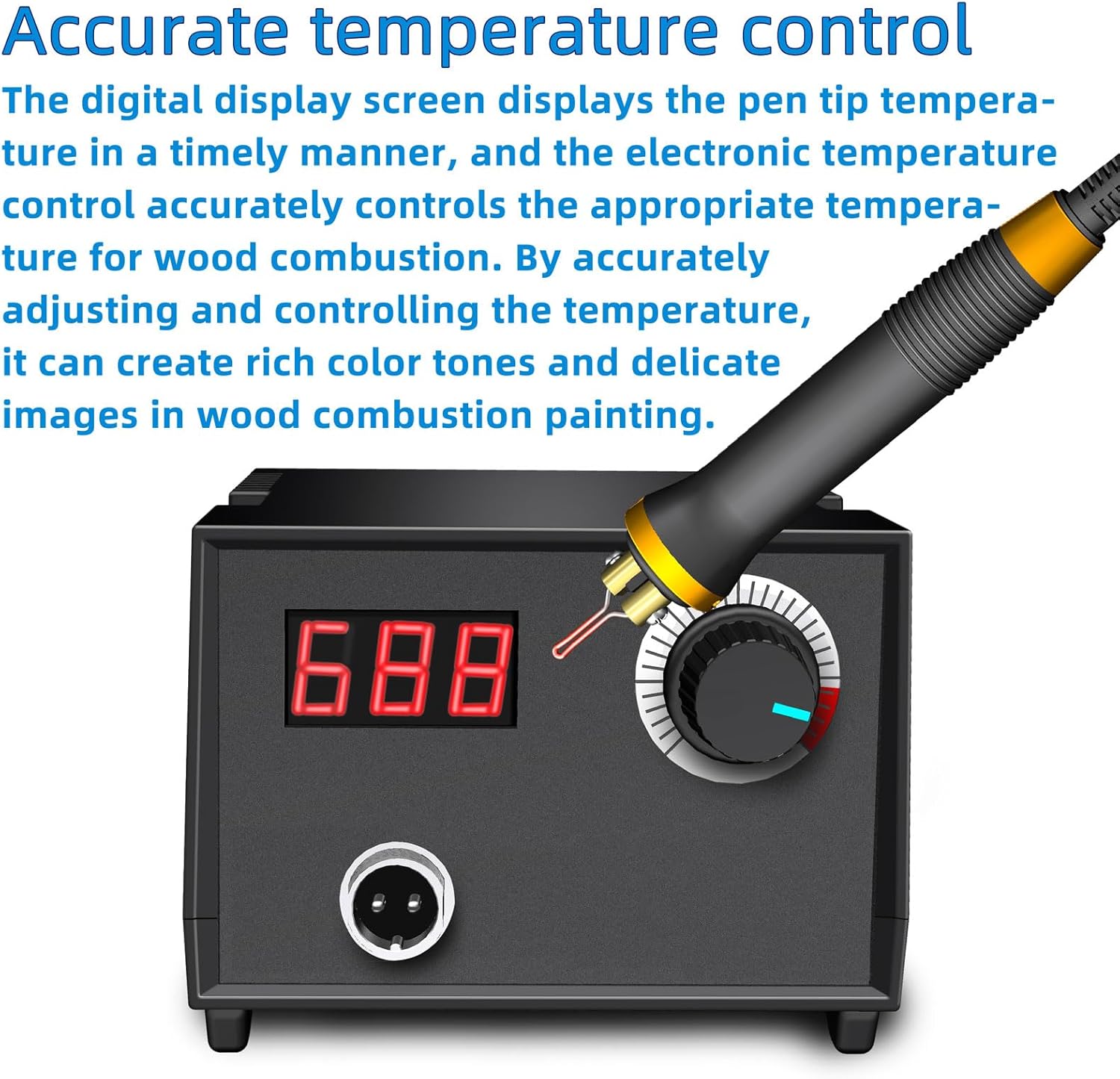 FIRElood Wood Burning Tool,Wood Burning kit Pen 25~750℃,Professional Wood Burning kit,with Digital Thermometer Temperature Adjustable Temperature,1 Wood Burning pens, 30 Wood Burning Pen Tips - Crafty Corner