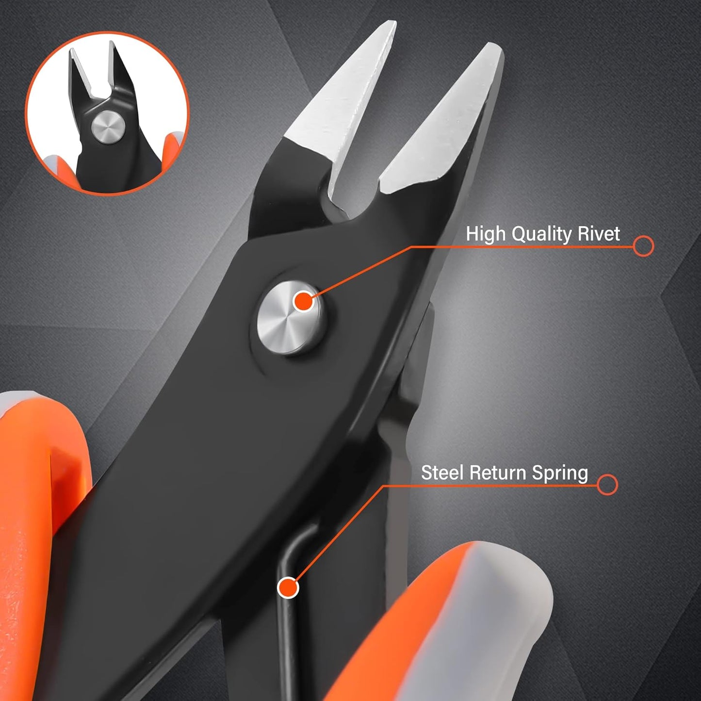 ValueMax Flush Wire Cutters, 3 Pack 5 Inch Precision Micro Cutter Anti-Slip Flush Cut Pliers, Diagonal Side Cutters for Electronics, Aluminum, Jewelry, 3D Printing, and Soft Copper Wire - Crafty Corner