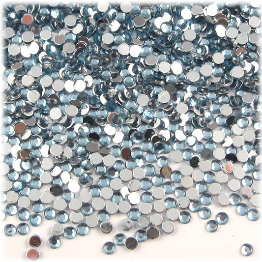 The Crafts Outlet 1,440pc Rhinestones Round 3mm (10ss) Flatback Light Blue LBL - Crafty Corner