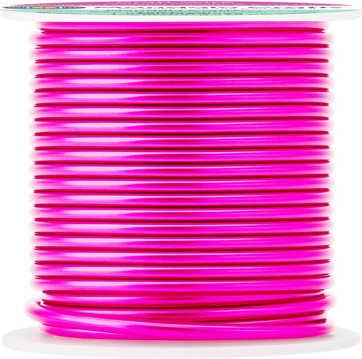 Mandala Crafts 13 Gauge Anodized Aluminum Craft Wire for Jewelry Making - 60 FT Colored Flexible Hot Pink Wire - Bendable for Bonsai Armature Crafting Sculpting - Crafty Corner