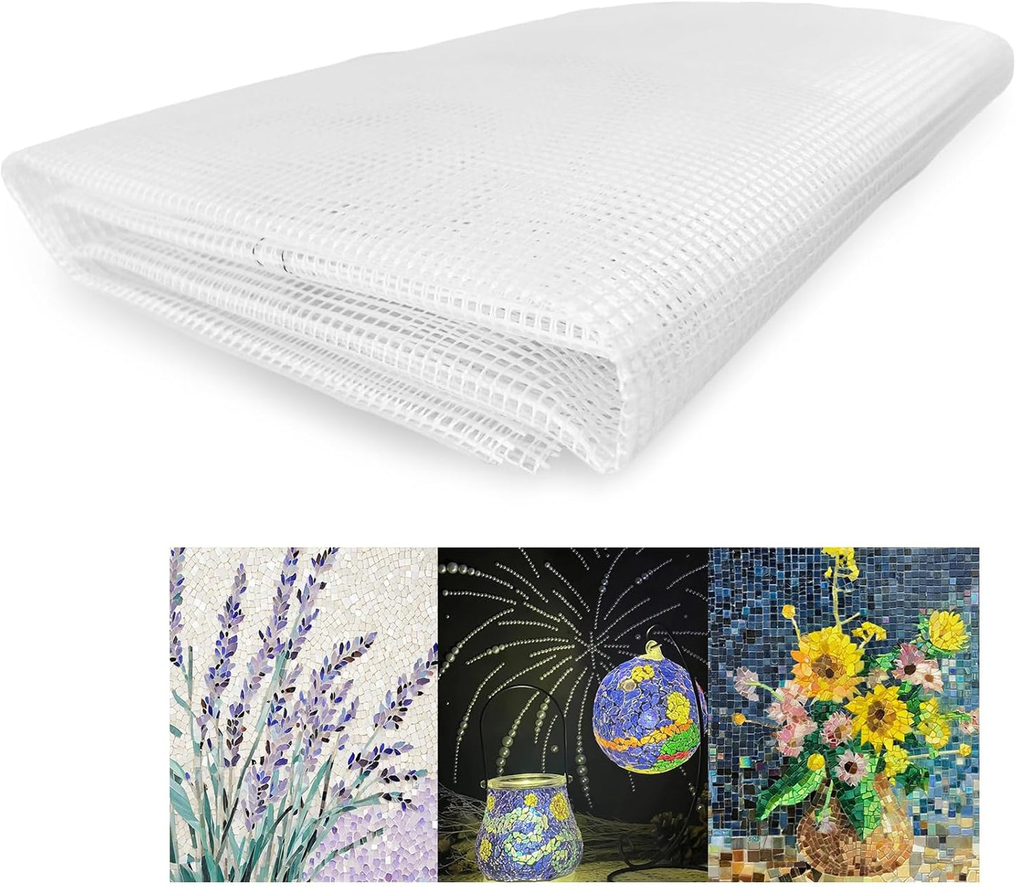 40" X 76" Mosaic Mesh for Back Mounted Tile 21 Square Feet Fiberglass Mosaic Mesh Backing Boast for Tile Installation Supplies Tools