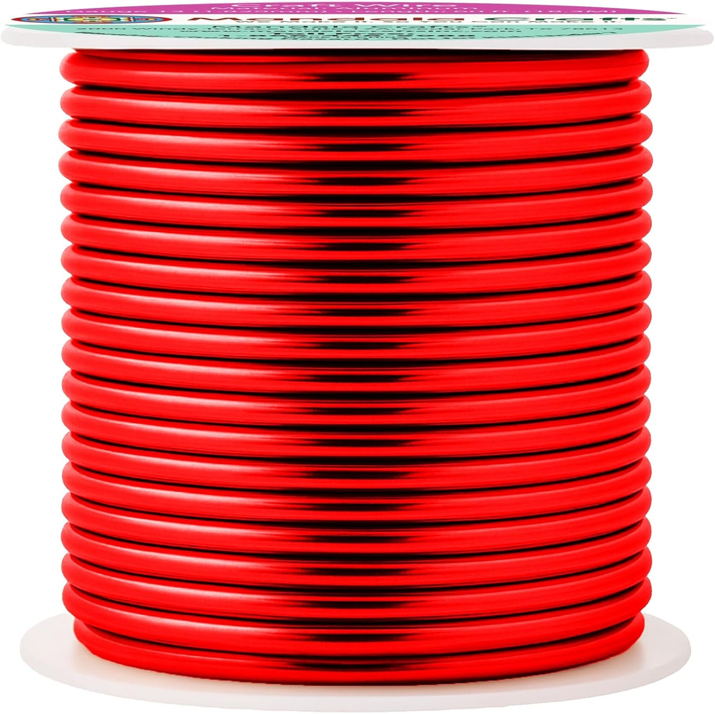 Mandala Crafts 13 Gauge Anodized Aluminum Craft Wire for Jewelry Making - 60 FT Colored Flexible Red Wire - Bendable for Bonsai Armature Crafting Sculpting - Crafty Corner