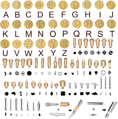 BEZALEL 112Pcs Wood Burning Tips - Pyrography Wood Burning Kit Includes Wood Burning Tips Only Wood Burning Letters Wood Burning Stencils and Patterns for Embossing Carving DIY Adults Crafts Beginners - Crafty Corner