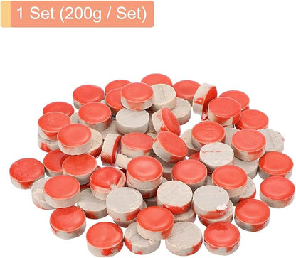 MECCANIXITY 200g Ceramic Mosaic Tiles for Crafts Bulk, Round Red Ceramic Tiles for Mosaic Kits Garden Stepping Stone Cup Mat