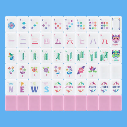 American Mahjong Set 160 Quality White Tiles (1.2 Inch, Tiles Only) American Mahjong Game Set for Ideal Gifts, No Additional Accessories