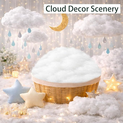 Pillow Stuffing 5lbs/80oz, Polyfill Stuffing for Stuffed Animals, Crafts, Crochet DIY, Back Cushions, Cloud Decoration, All-New Material Premium White Polyester Filling for Sewing