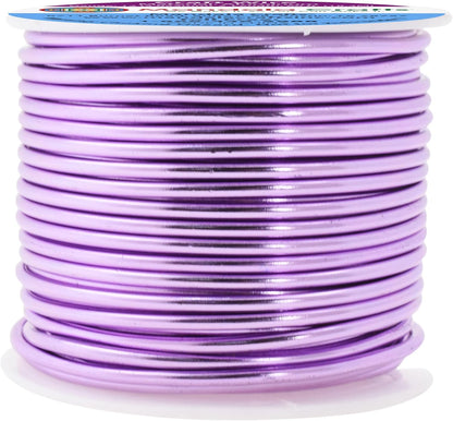 Mandala Crafts 12 Gauge Anodized Aluminum Craft Wire for Jewelry Making - 60 FT Colored Flexible Lavender Wire - Bendable for Bonsai Armature Crafting Sculpting - Crafty Corner