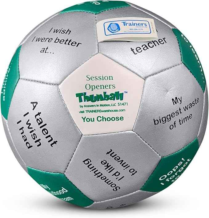 Trainers Warehouse 6" Thumball Collection, 32 Prompts for Conversation, Team Building, Relationship and Training