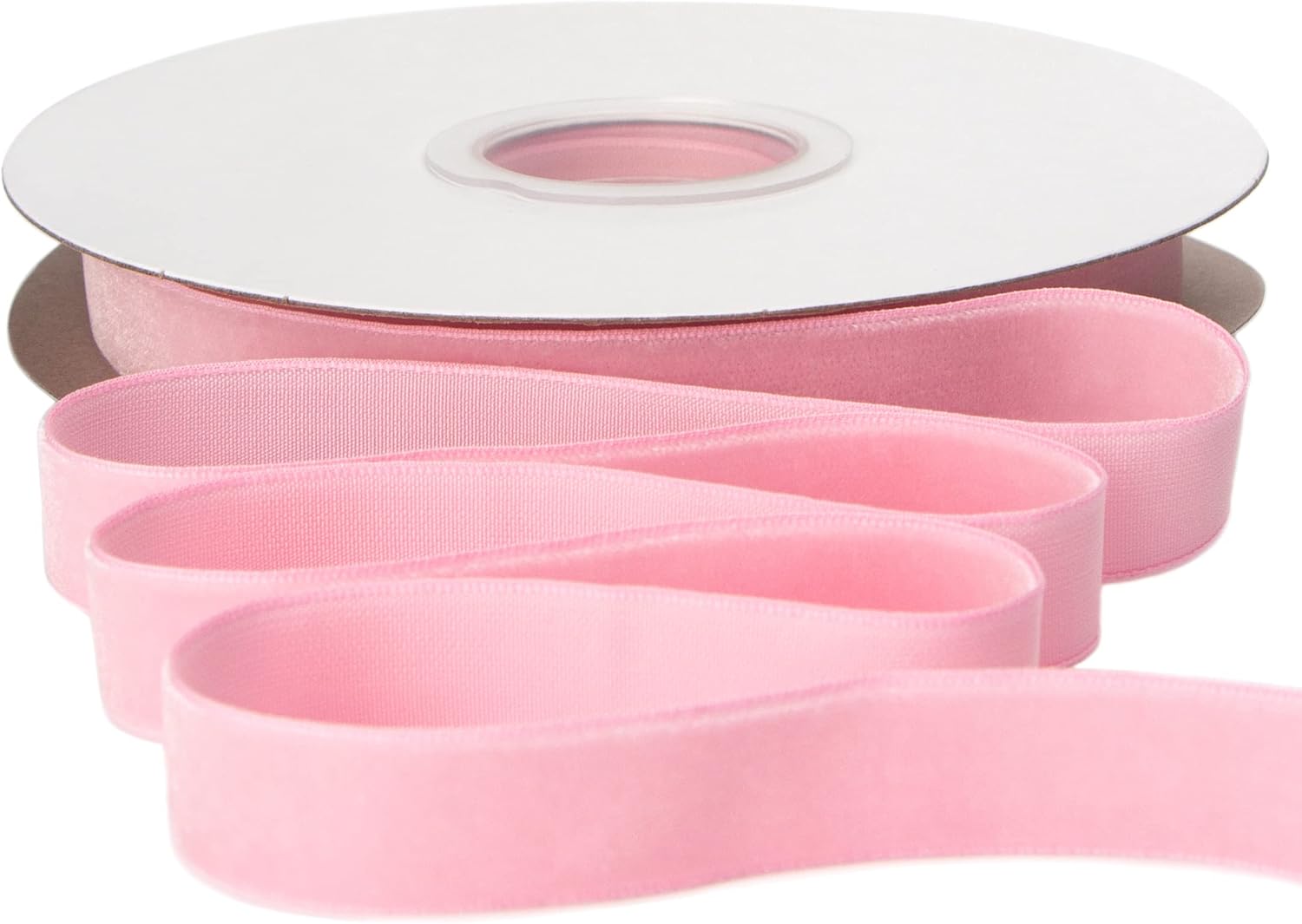 Ribbli Polyester Pearl Pink Velvet Ribbon,5/8 Inches Continuous10-Yard Spool,Christmas Ribbon for Gift Wrapping,Floral Bouquets, Home Decor - Crafty Corner