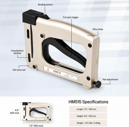 meite Point Driver HM515 Manual Tool with 1000-Count Flexible Point Nails, Picture Framing Tool for DIY Crafts, Frame Point Driver, Picture Frame Stapler/Nailer/Tacker