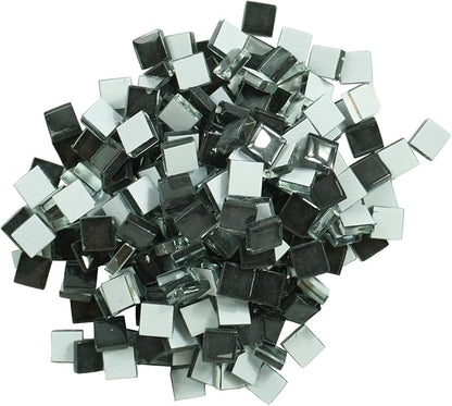 Square Glass Mosaic Tiles Bulk for Adults Crafts Supplies,200g Broken Mosaic Glass Pieces for DIY Mosaic Art Handmade Jewelry Coasters Picture Frames Decoration