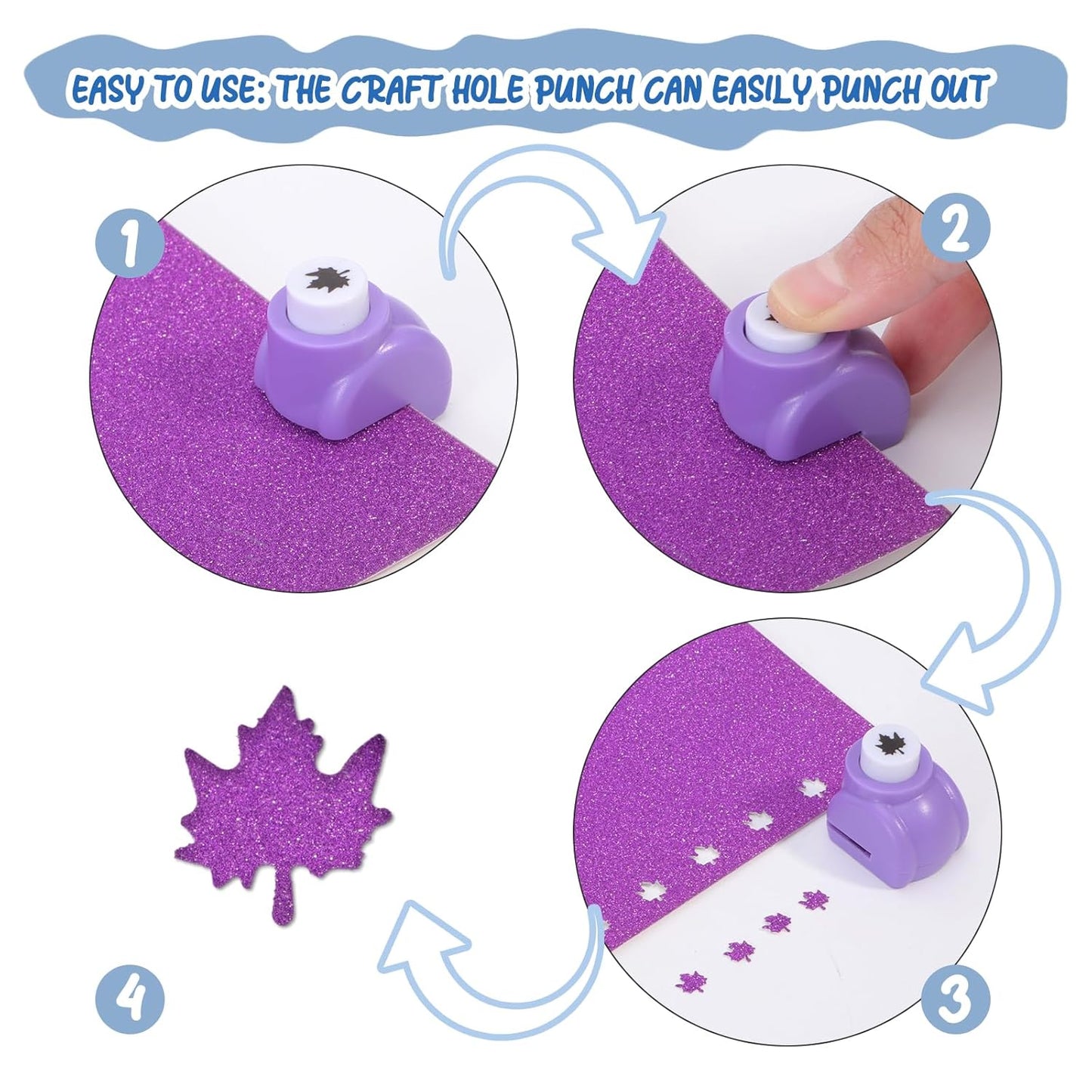 Craft Punches 36 Pack, Hole Punch Shapes 36 Patterns, Craft Hole Punch Shapes, Shape Paper Punch Set for DIY Crafting Scrapbooking Nail Art Craft Punchers Supplies - Crafty Corner