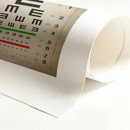Poster Master Vintage Eye Chart Canvas - Retro Vision Test Print - Medical Art - Gift for Men, Women & Doctor - Optical Wall Decor for Office, Hospital or Clinic - 18x24 ROLLED Canvas