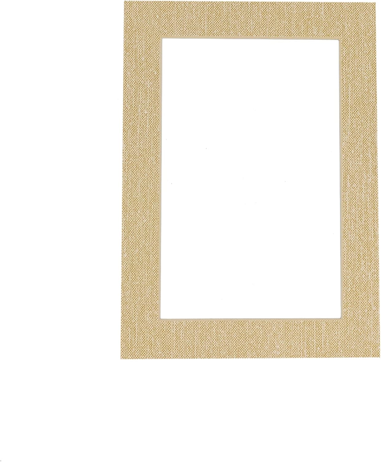 Pack of Ten Acid Free 11x14 Mats Bevel Cut for 8.5x11 Photos - Fresh Linen Canvas Precut Matboards With Backing Boards and Self Seal Photo Mat Bags For Pictures, Photos, Framing - 4-ply Thickness
