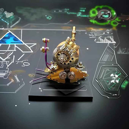 3D Steampunk Mechanical Snail Model Kit – DIY Metal Brass Puzzle for Adults, Retro Collectible Robot Sculpture Craft Gift (Snail-O)