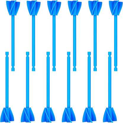 12 Pieces Paint Mixer Drill Attachment,Helix Paint Mixer Resin Drill Mixer Paint Stirrers Drill Attachment for 1 Gallon of Paint Epoxy Resin Silicone Jewelry Casting Molds (Blue)
