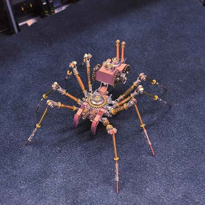 3D DIY Venomous Fang Sentinel Spider B Metal Puzzle Kits, 204PCS Mechanical Snail Metal Steampunk Insect Model Kit, Creative Collectible Display Piece for Adults