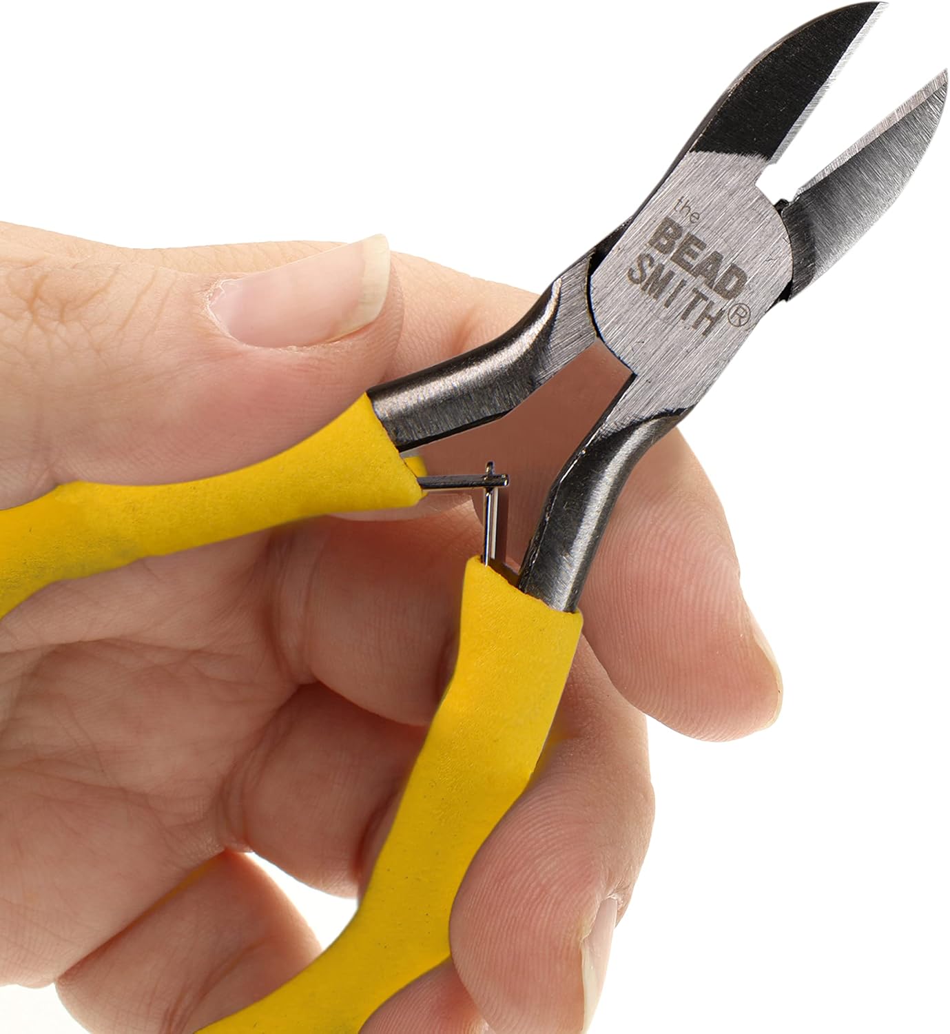 The Beadsmith Color-ID Side Cutter – 5 inches (127mm) – Yellow Comfort Grip Handle – Polished Steel Head and Double-Leaf Spring - Tool for Jewelry Making - Crafty Corner