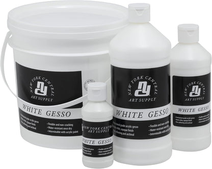 Acrylic Gesso - White Professional Grade Gesso for Painting, Acrylic, Oil, Pastels, & More! - 8 oz Bottle