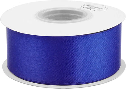 Humphrey's Craft 1-1/2 Inch Cobalt Blue Double Faced Satin Ribbon - 25 Yards Variety of Color for Crafts Gift Wrapping Bows Bouquet Decoration Sewing Christmas Tree Wedding Invitation Card. - Crafty Corner