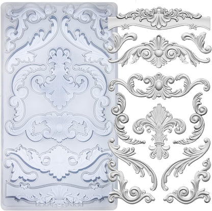 Scrollworks Mold for Polyclay Air Dry Clay Plaster