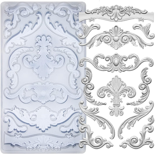Scrollworks Mold for Polyclay Air Dry Clay Plaster
