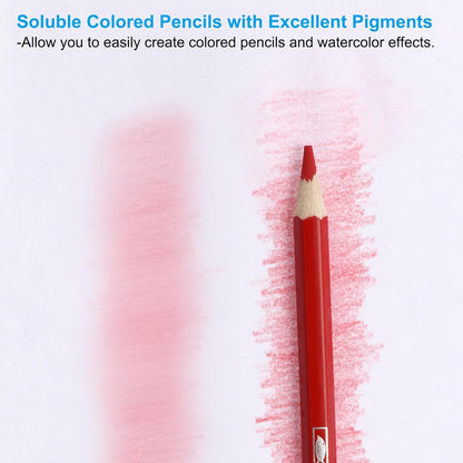 PATIKIL Watercolor Pencil, 6Pcs Water Soluble Pencils for Blending, Coloring, Sketch Drawing, Painting, Emerald Green