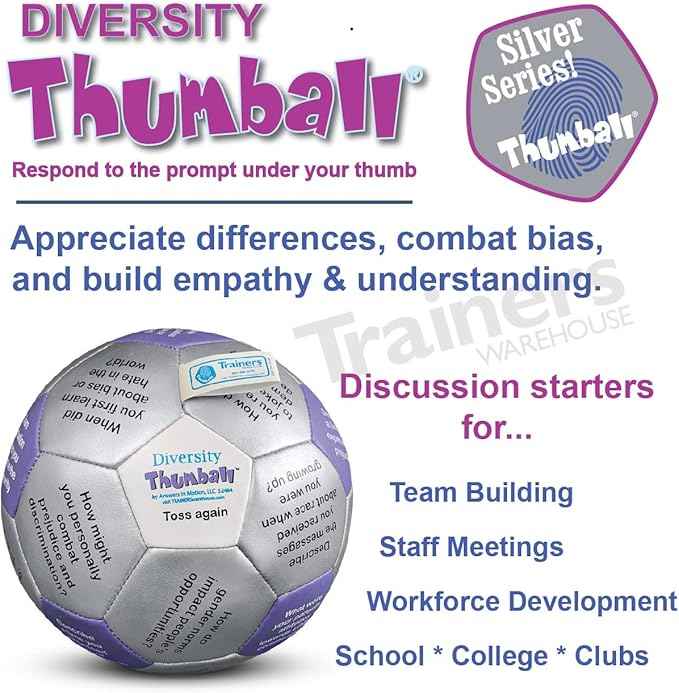 Trainers Warehouse 6" Thumball Collection, 32 Prompts for Conversation, Team Building, Relationship and Training