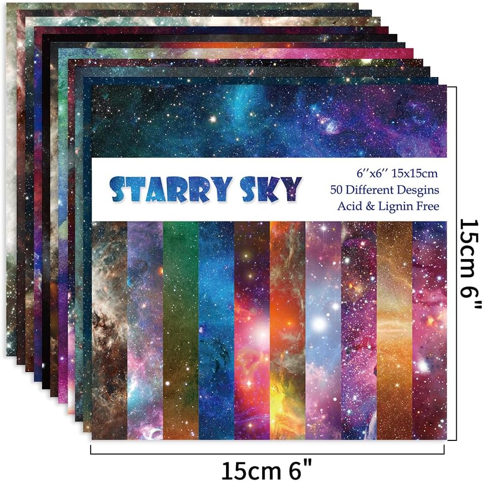 Origami Paper Kit 100 Sheets 70GSM 6 Inch Square Double Sided Color 100 Vivid Solid Colors for Hand Crafts Origami Paper Arts Creativity. Galactic System - Crafty Corner