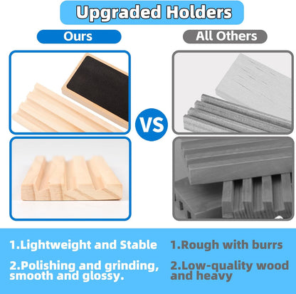 Mexican Train Dominoes Set with 6 Wooden Holders, Double 12 Colored Dot Dominoes with Update Hub, Travel Train Game with 91 Tiles and Portable Carry Case, Family Board Team Games