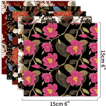 Origami Paper Kit 100 Sheets 6 Inch Square Double Sided Color 20 Vivid Colors for Hand Crafts Origami Paper Arts Creativity.Luxuriant Flowers - Crafty Corner