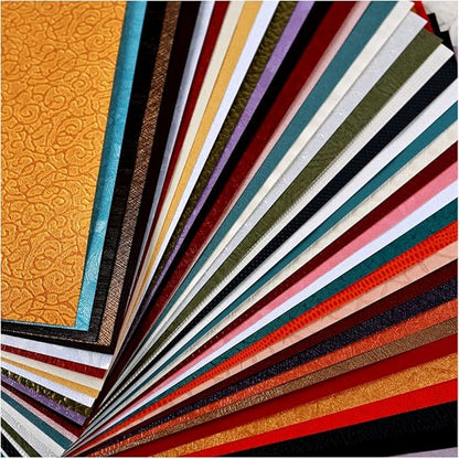 50 Sheets A5 Textured Scrapbook Paper for Crafts, Multi-Color Collage Textured Paper Pearlescent Crafting for Card making, Scrapbooking, Origami, Scrap Book