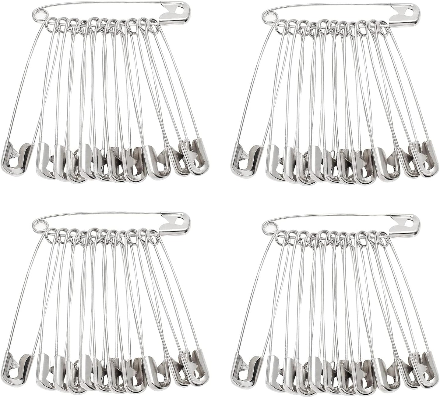 200 PCS 1.1 Inch Heavy Duty Silver Metal Sewing Pins for DIY Crafts Jewelry Making Baby Clothing, Nickel Plated