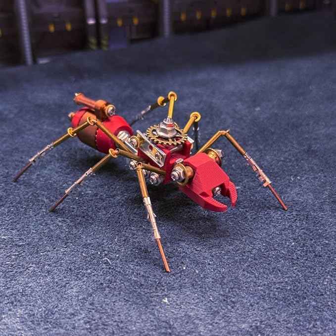 3D DIY Ironjaw Ant A Metal Puzzle Kits, 88PCS Mechanical Snail Metal Steampunk Insect Model Kit, Creative Collectible Display Piece for Adults