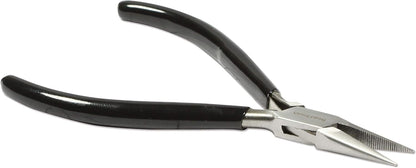 The Beadsmith Chain Nose Pliers – Serrated – Extra Fine Tips – 4.5 inches (114mm) – PVC Grip Handle with Double Leaf Springs – Jewelry Making Tool for Creating Bracelets, Earrings and Necklaces - Crafty Corner