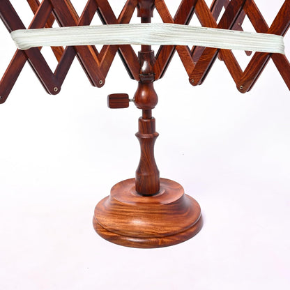Handcrafted Wooden Table Top Yarn Swift – Rosewood Umbrella Swift for Knitting & Crocheting – Premium Yarn Winder Tool for Crafters & Fiber Artists – Smooth & Durable Design