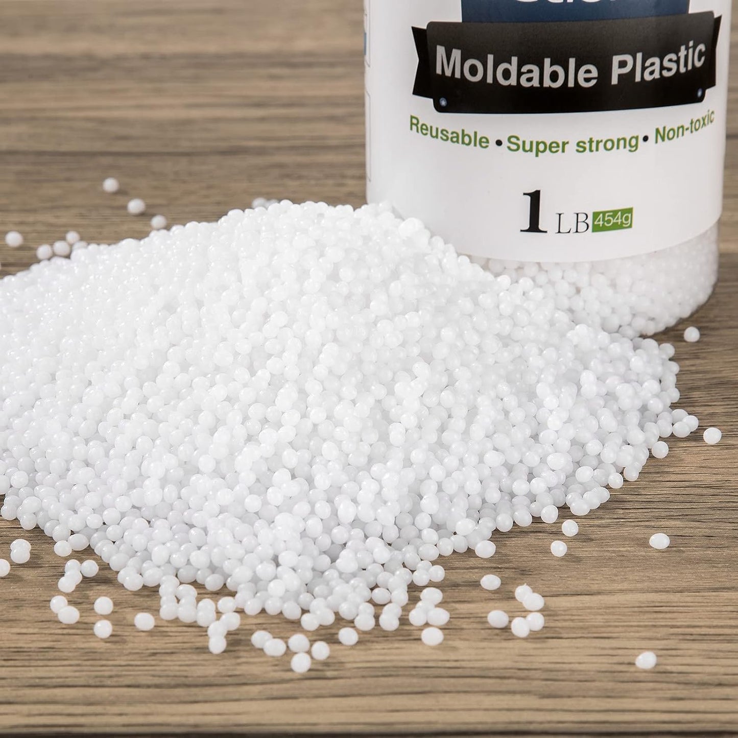 Betionol Moldable Plastic Clay, 1Lb/16oz White Modeling Clay Thermoplastic Beads for DIY Modeling Making Creative Activity, Good Creating Teaching Kits for Adults or Kids
