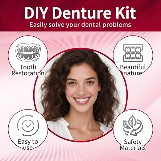 Dentures DIY Kit: Full Set Top & Bottom Fake Teeth for at-Home Smile Enhancement - Easy & Universal Fit-ZZ2