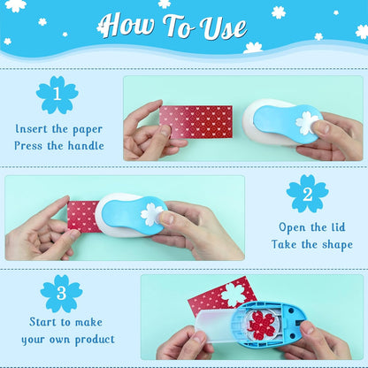 Flower Hole Punch for Craft Size Out 1-Inch, Cherry Blossoms Paper Punch Shapes, Craft Lever Handmade Paper, Tool Flower for Scrapbook, Festival Cards, DIY Arts - Crafty Corner