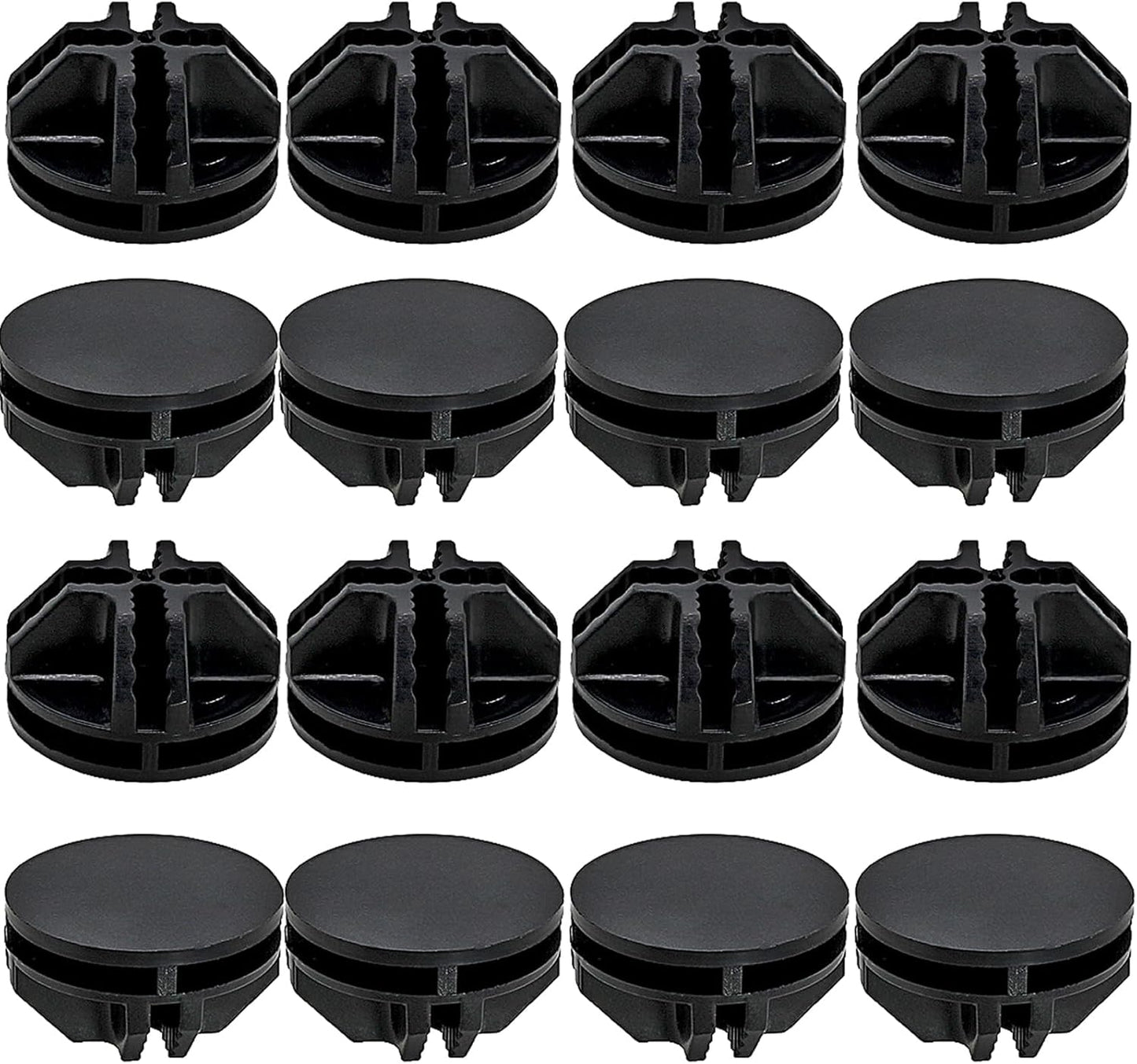 16 Pcs Black Plastic Connector, Wire Grid Cube Connector for Modular Closet Storage Organizer and DIY Wire Cube Storage Unit