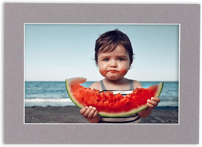 11x14 Mat for 8.5x11 Photo - Precut Charcoal Picture Matboard for Frames Measuring 11 x 14 Inches - Bevel Cut Matte to Display Art Measuring 8.5 x 11 Inches - Acid Free Pack of 25 MATS