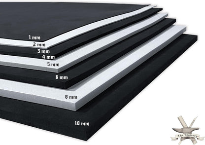 Shape Retention EVA Cosplay Foam - 3mm Thick (1-10mm) White 14”x39” High Density EVA Craft Foam Sheets - Premium 85 kg/m3 Heat Shape Material for DIY, Comic, Con or Halloween Costumes - The Foamory