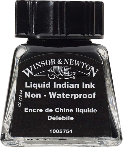 Winsor & Newton Drawing Ink, 14ml Bottle, Liquid Indian Ink - Crafty Corner