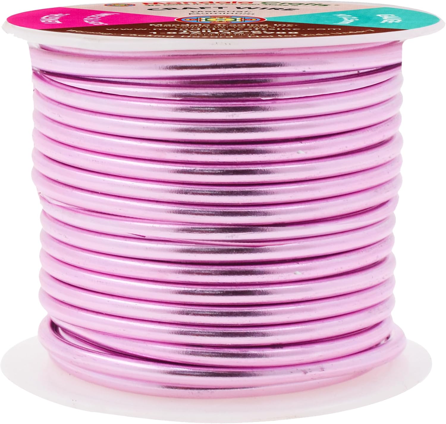 Mandala Crafts 10 Gauge Anodized Aluminum Craft Wire for Jewelry Making - 32 FT Colored Flexible Pink Wire - Bendable for Bonsai Armature Crafting Sculpting - Crafty Corner