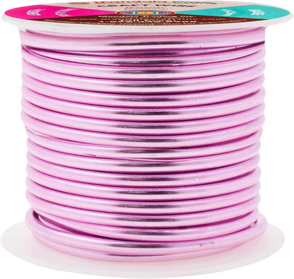 Mandala Crafts 10 Gauge Anodized Aluminum Craft Wire for Jewelry Making - 32 FT Colored Flexible Pink Wire - Bendable for Bonsai Armature Crafting Sculpting - Crafty Corner