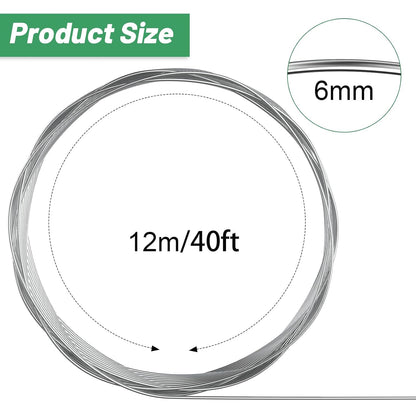 Pelopy Aluminum Wire 1/4 Inch Diameter Metal Wire 40 ft Armature Bendable Armature for Sculpting Dolls Floral Jewelry Making Weaving DIY Crafts, Silver